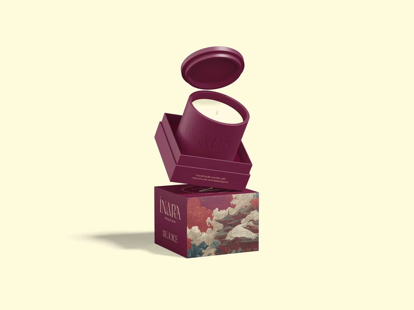 INARA REJOICE — Candle and packaging design
